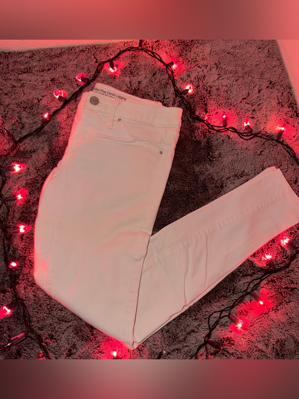 Mossimo Supply Co. White Skinny Jeans